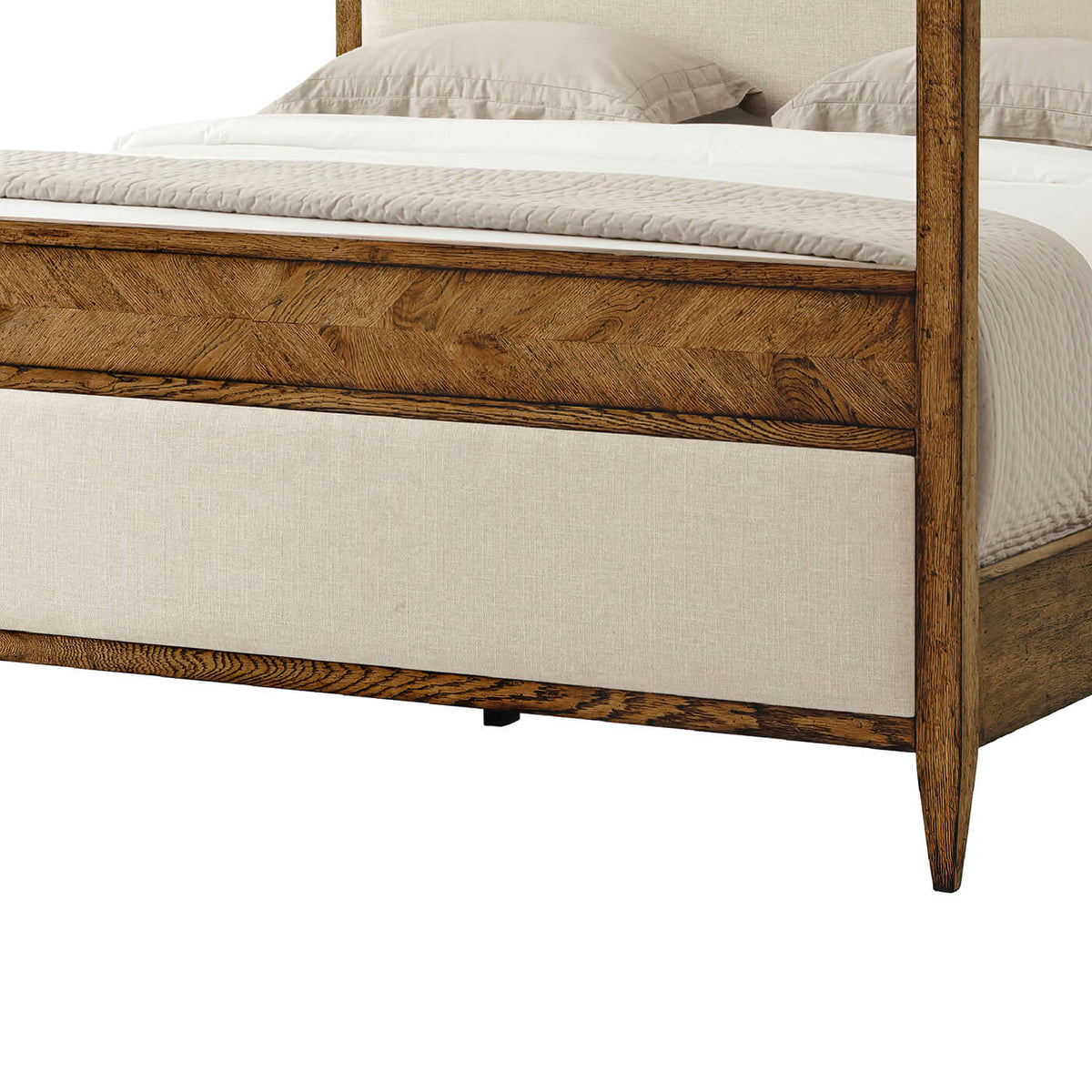 Modern Rustic Canopy King Bed - English Georgian America