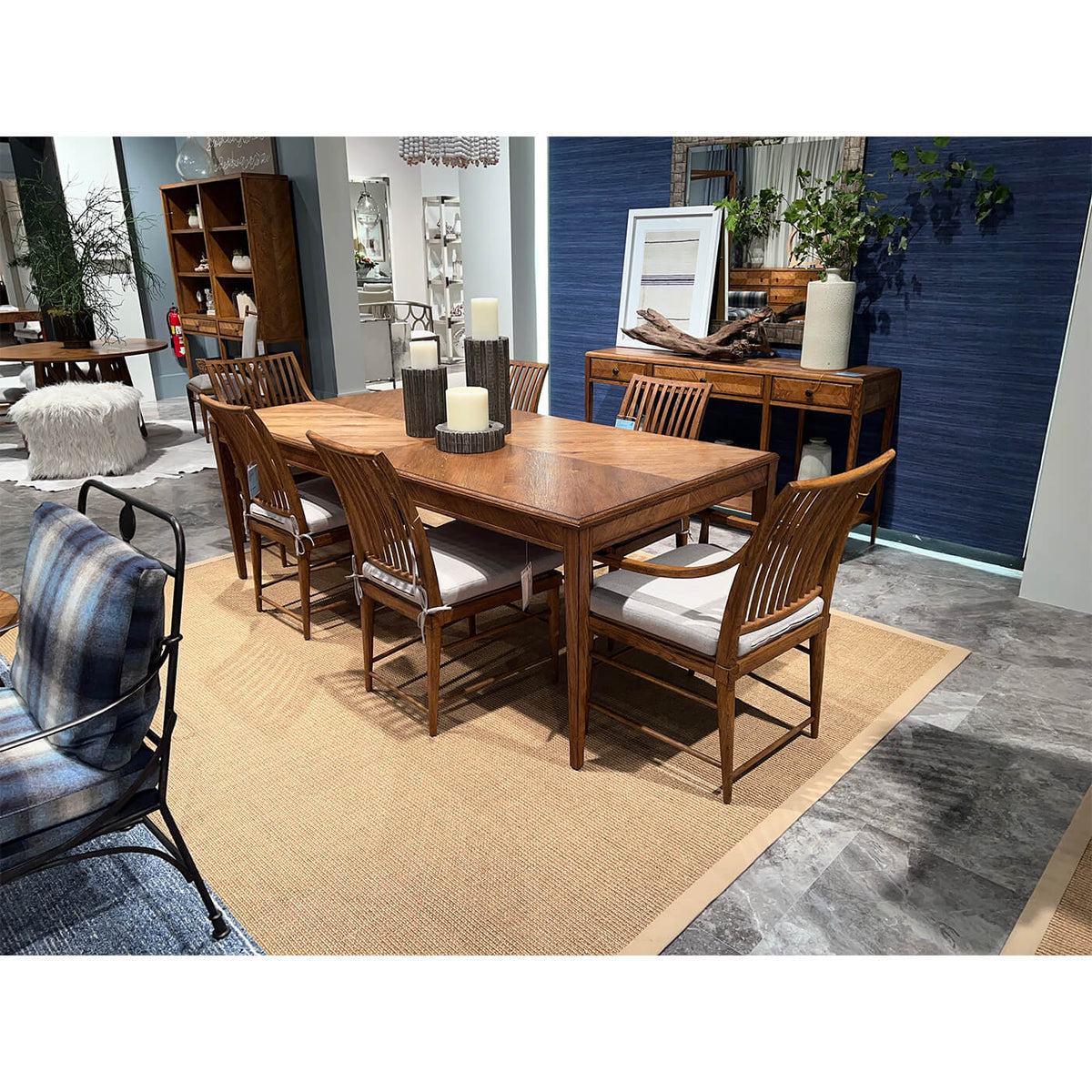 Modern Rustic Extending Dining Table - English Georgian America