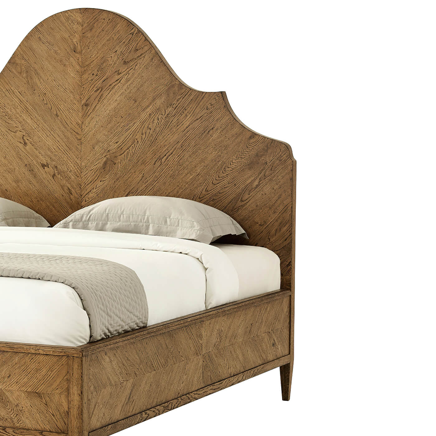 Modern Rustic Oak California King Bed - English Georgian America