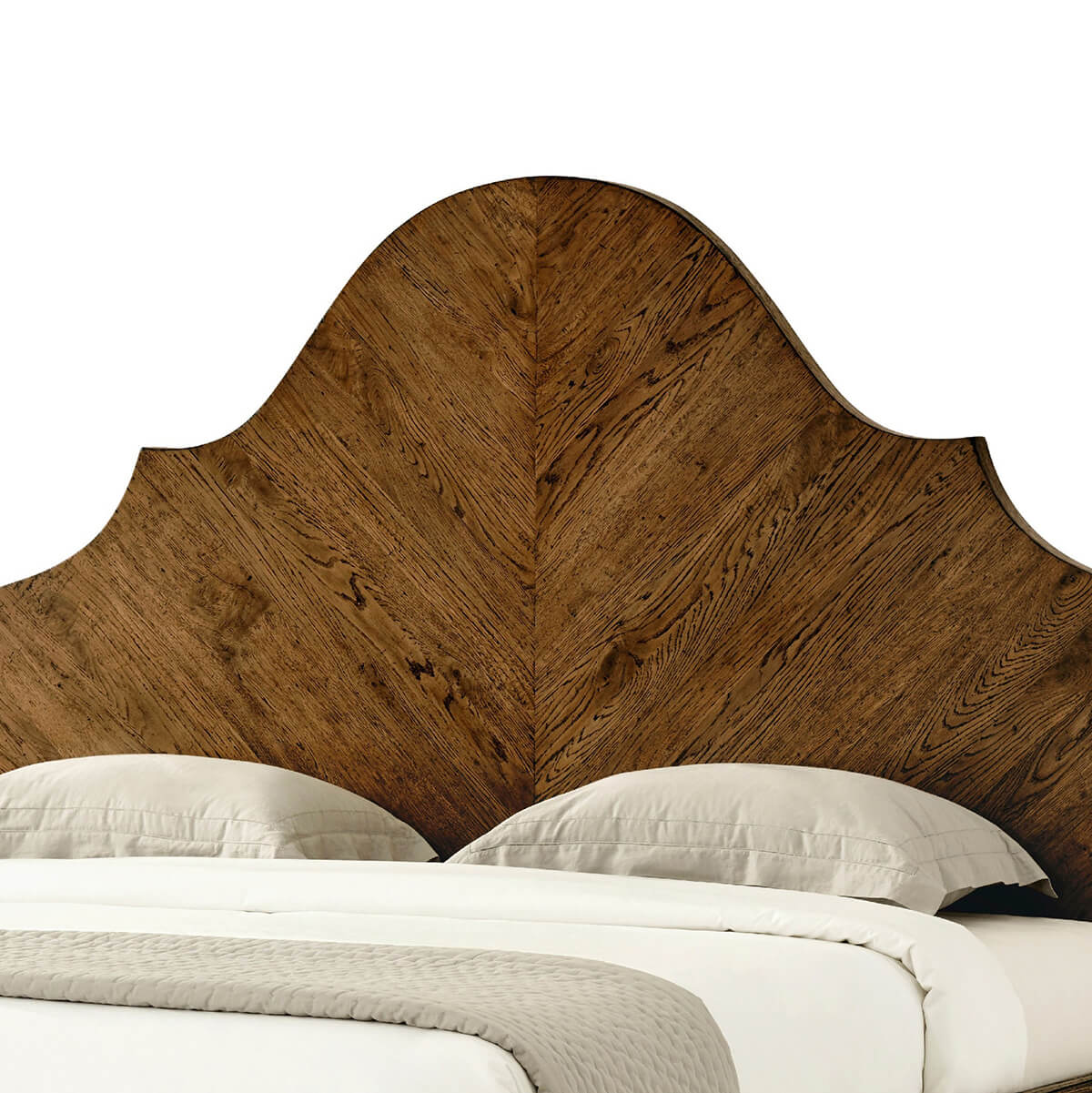 Modern Rustic Oak California King Bed - Dark - English Georgian America