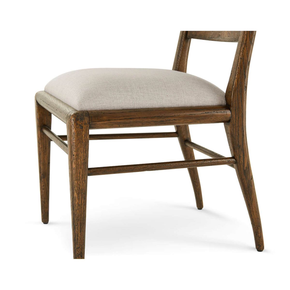 Modern Rustic Oak Dining Chair - Dark Oak - English Georgian America