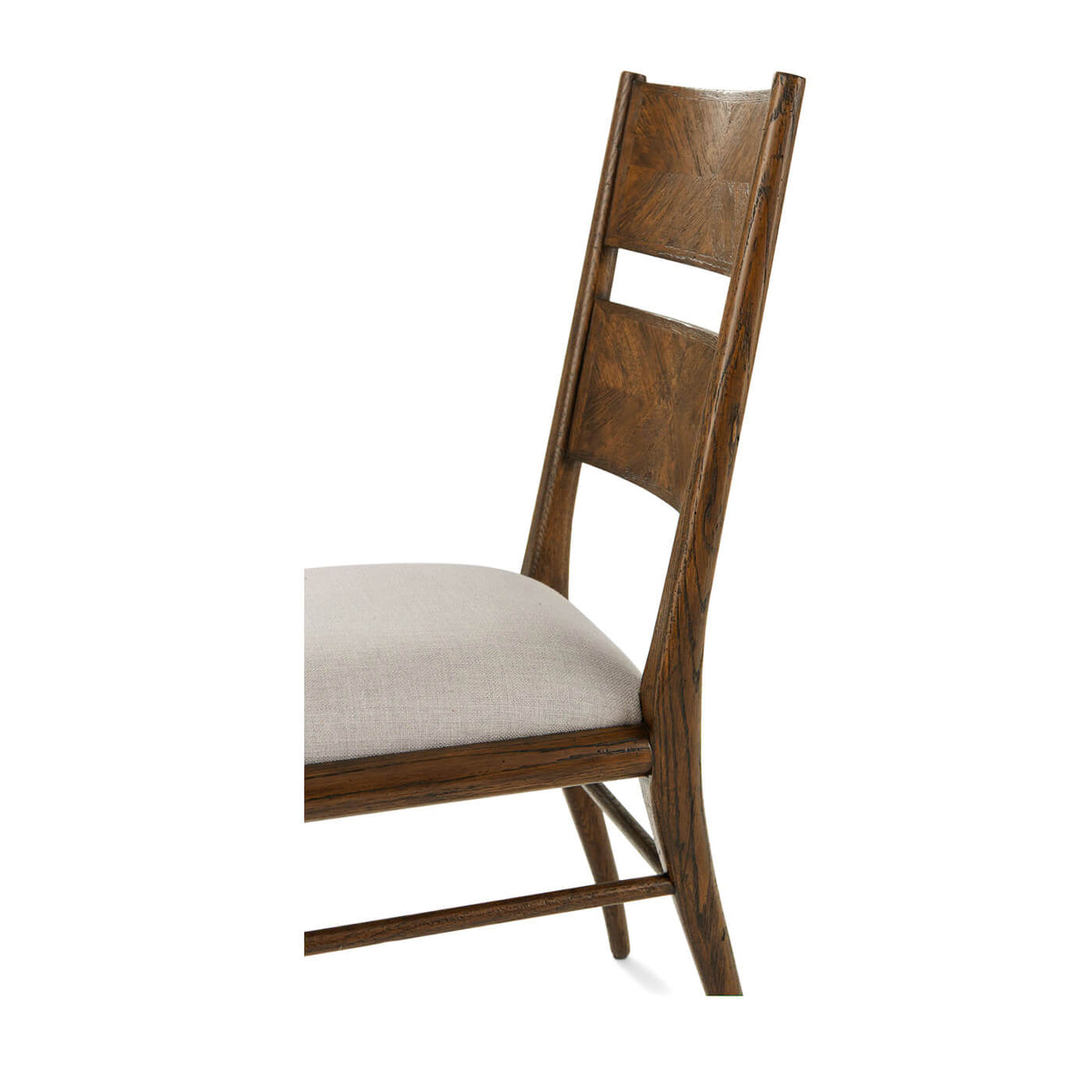 Modern Rustic Oak Dining Chair - Dark Oak - English Georgian America