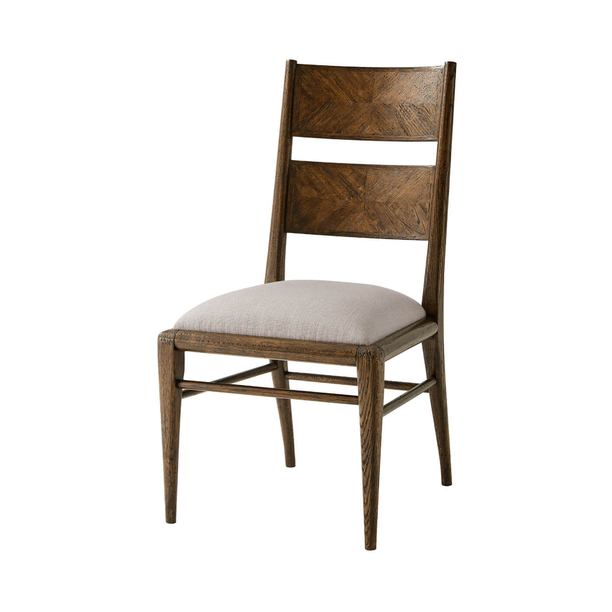 Modern Rustic Oak Dining Chair - Dark Oak - English Georgian America