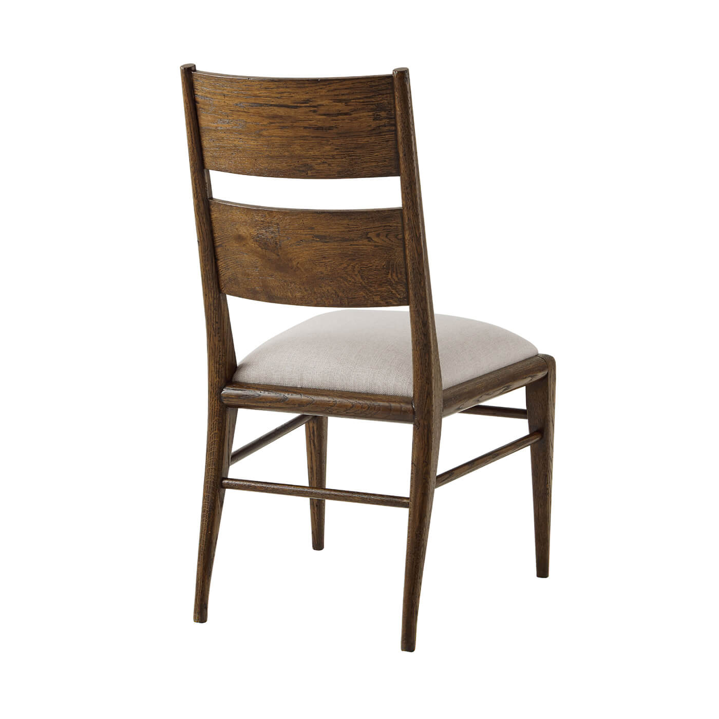 Modern Rustic Oak Dining Chair - Dark Oak - English Georgian America