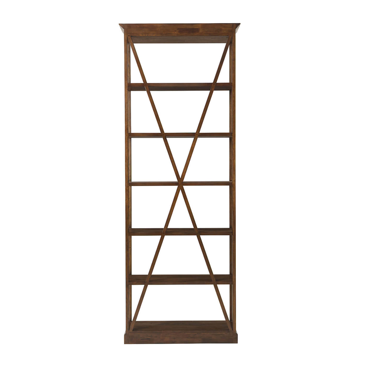 Modern Rustic Oak Etagere - Dark - English Georgian America