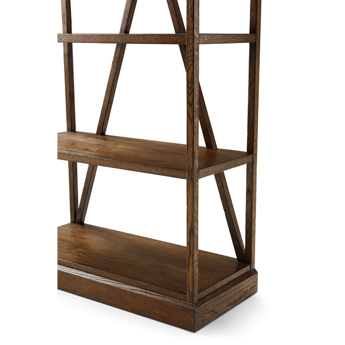 Modern Rustic Oak Etagere - Dark - English Georgian America