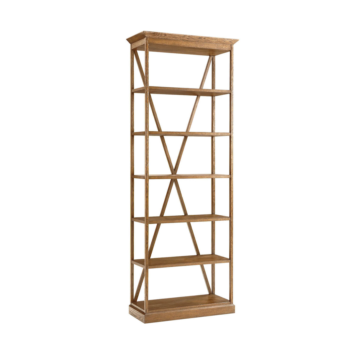 Modern Rustic Oak Etagere - Light - English Georgian America