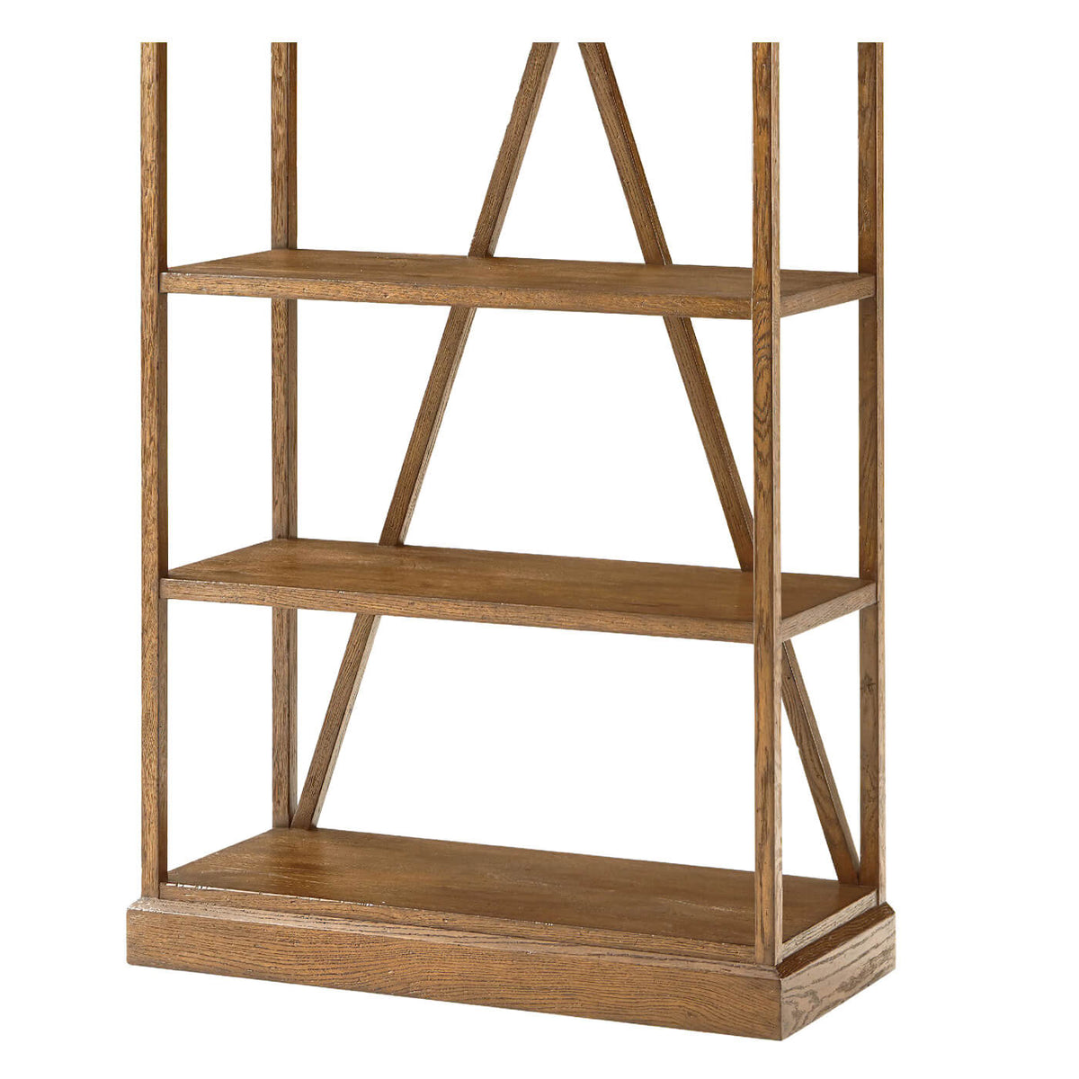 Modern Rustic Oak Etagere - Light - English Georgian America