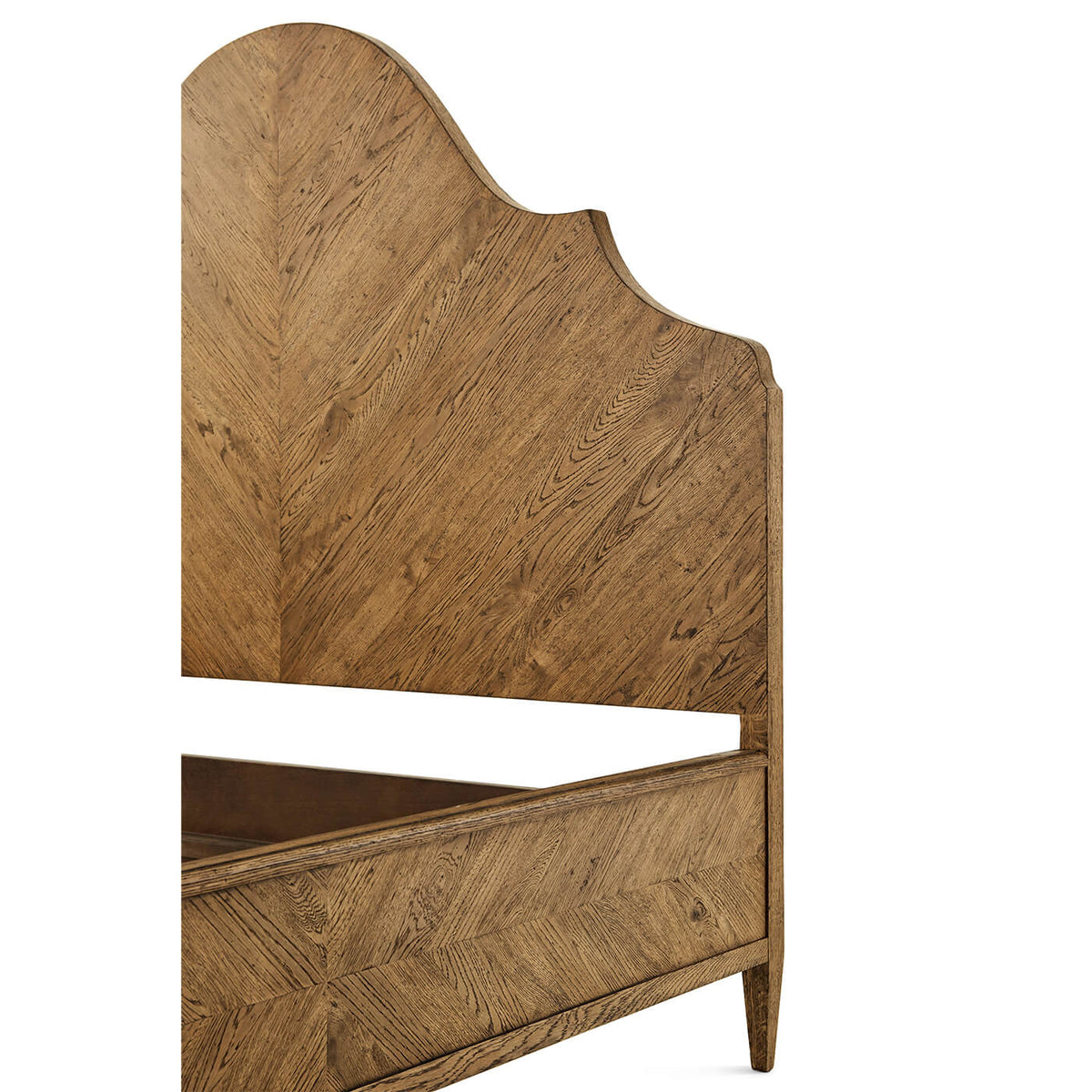 Modern Rustic Oak King Bed - English Georgian America