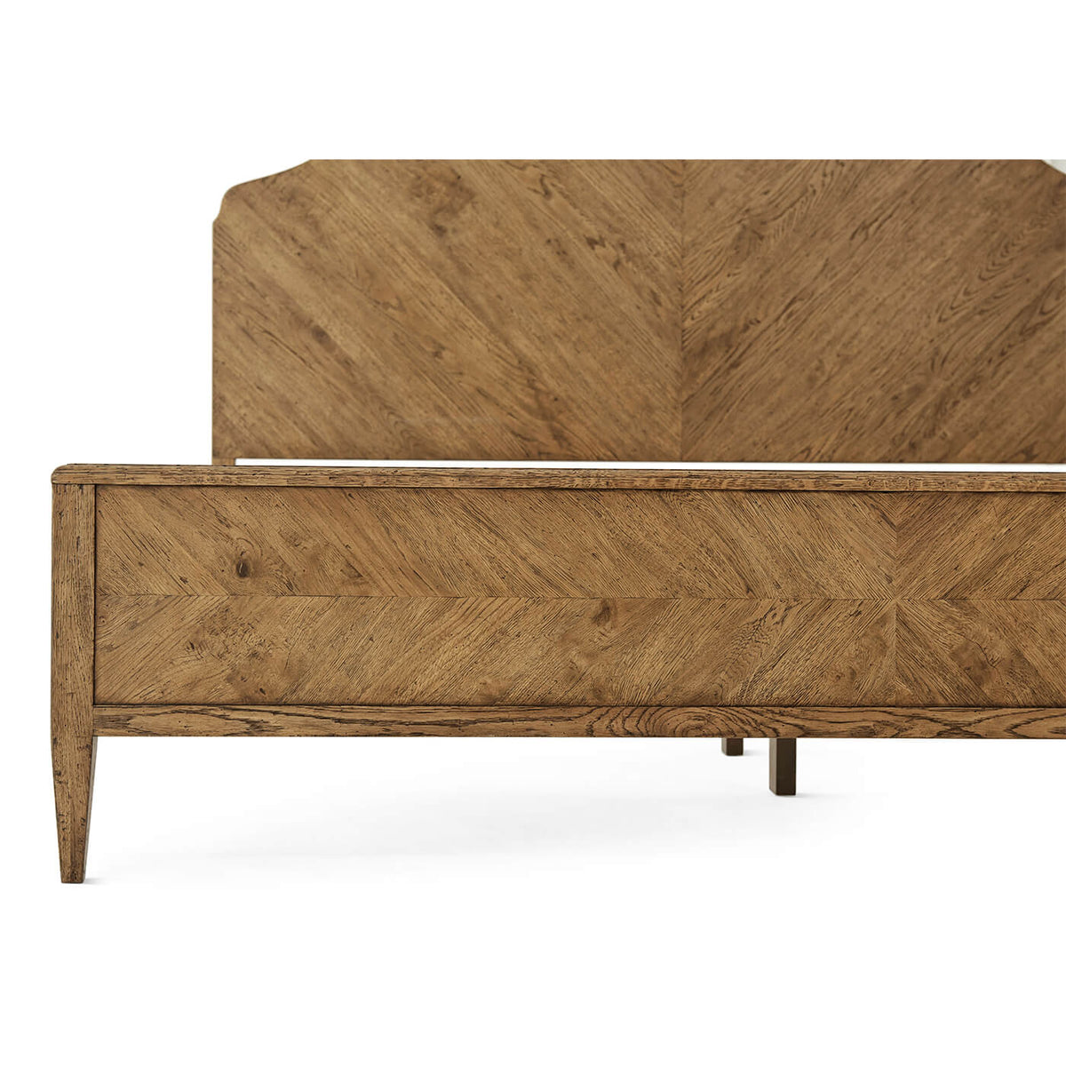 Modern Rustic Oak King Bed - English Georgian America