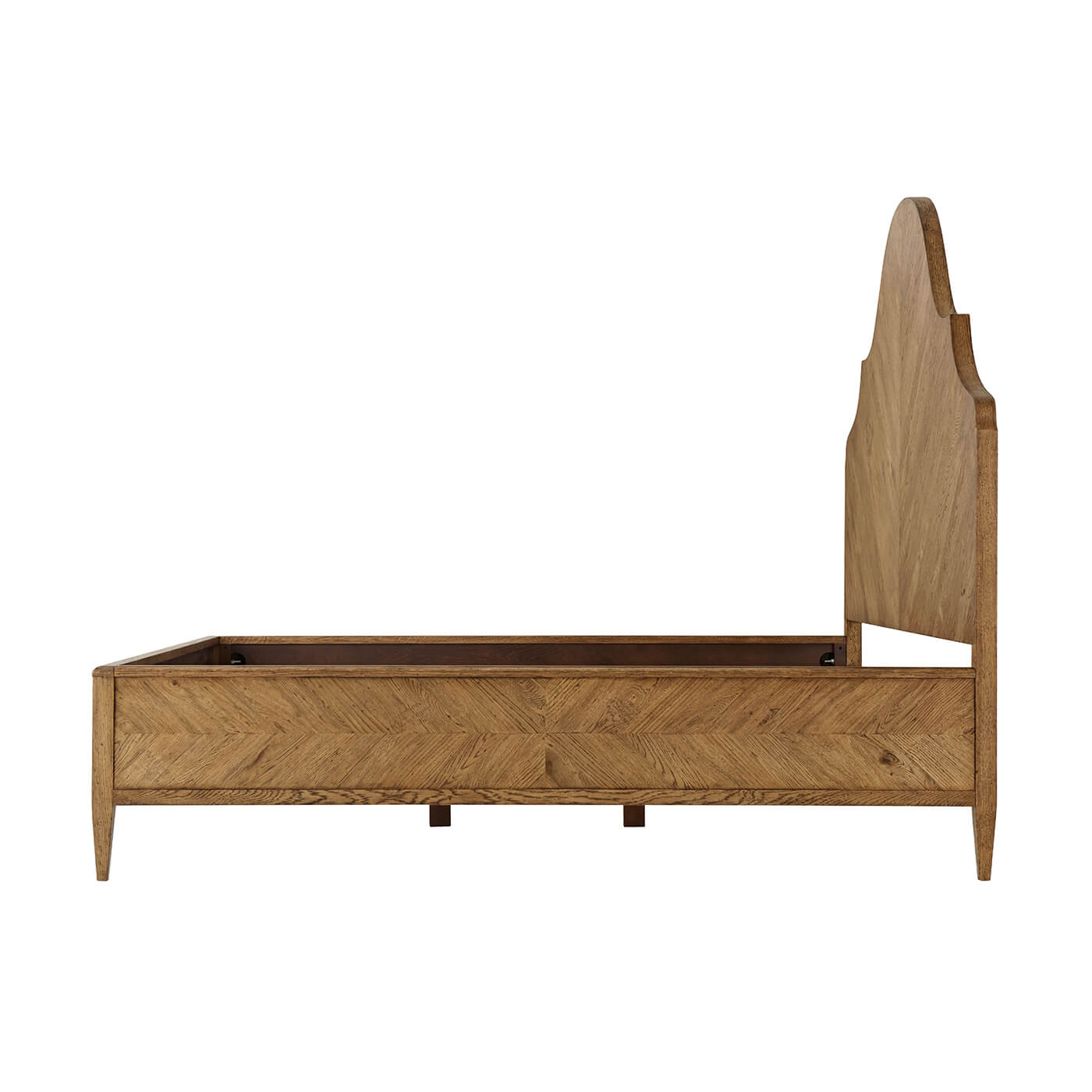 Modern Rustic Oak King Bed - English Georgian America