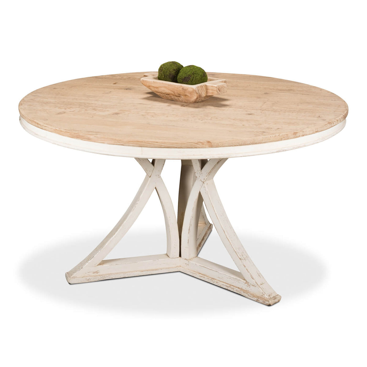 Modern Rustic Round Dining Table - English Georgian America
