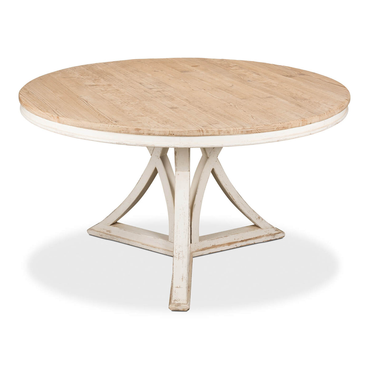 Modern Rustic Round Dining Table - English Georgian America
