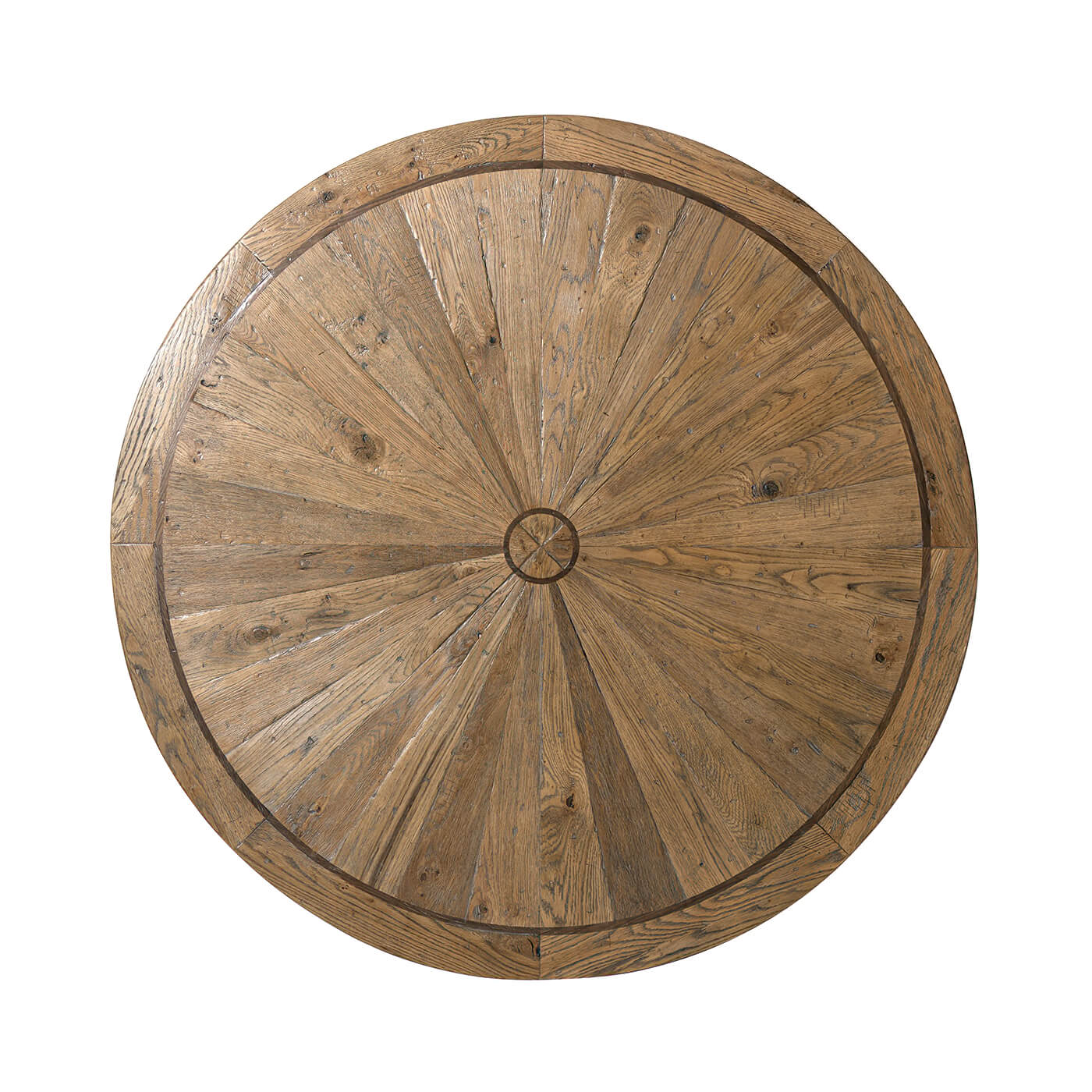 Modern Rustic Round Dining Table - 54" - English Georgian America