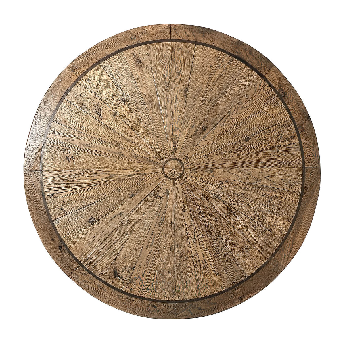 Modern Rustic Round Dining Table - 64&quot; - English Georgian America