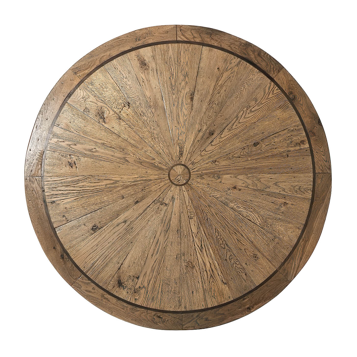 Modern Rustic Round Dining Table - 64" - English Georgian America