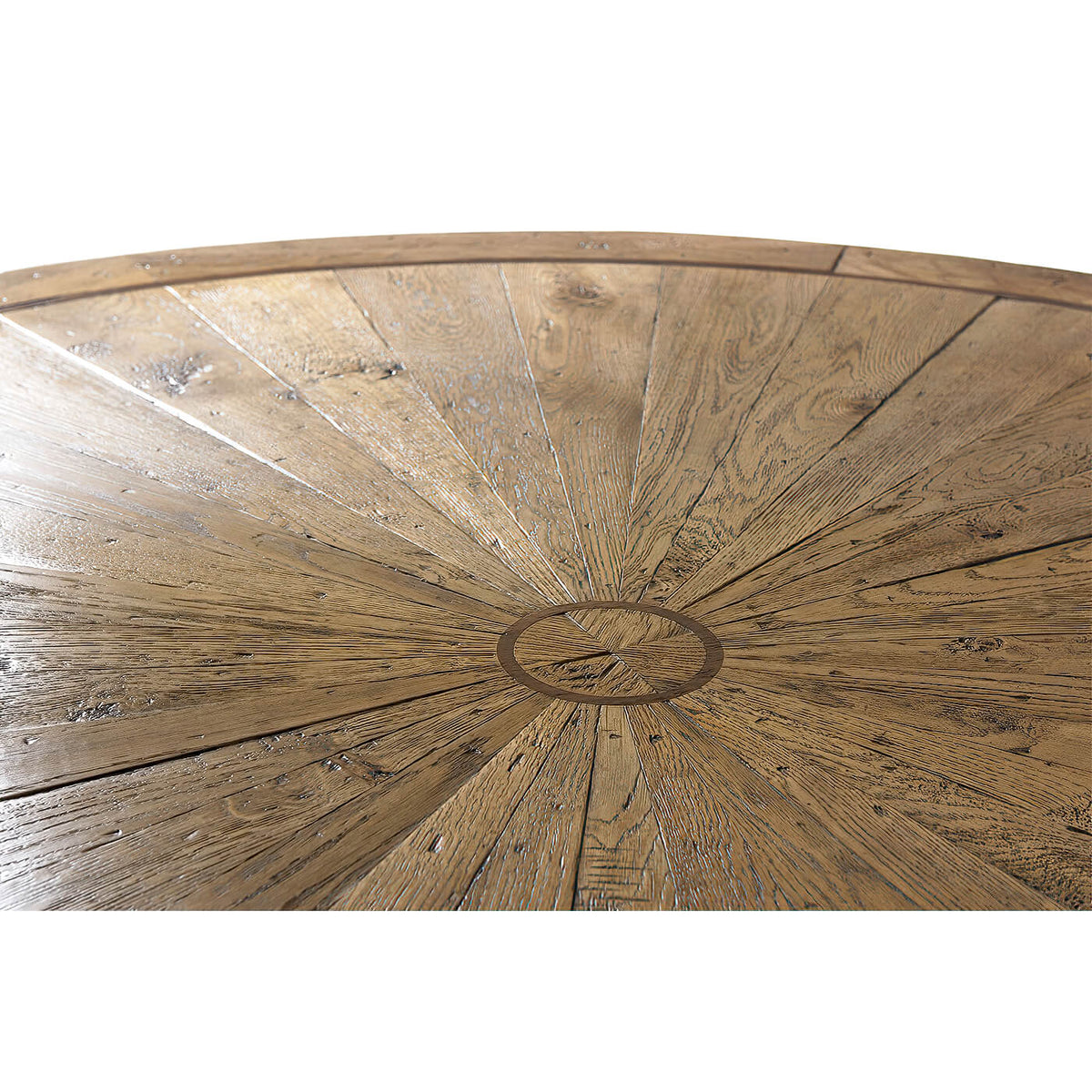 Modern Rustic Round Dining Table - 64&quot; - English Georgian America