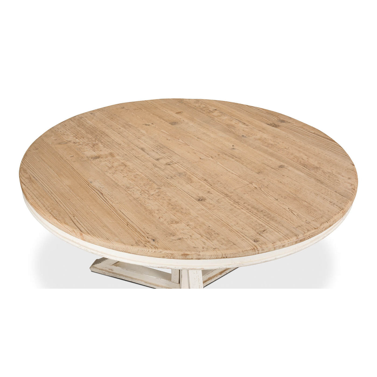 Modern Rustic Round Dining Table - English Georgian America