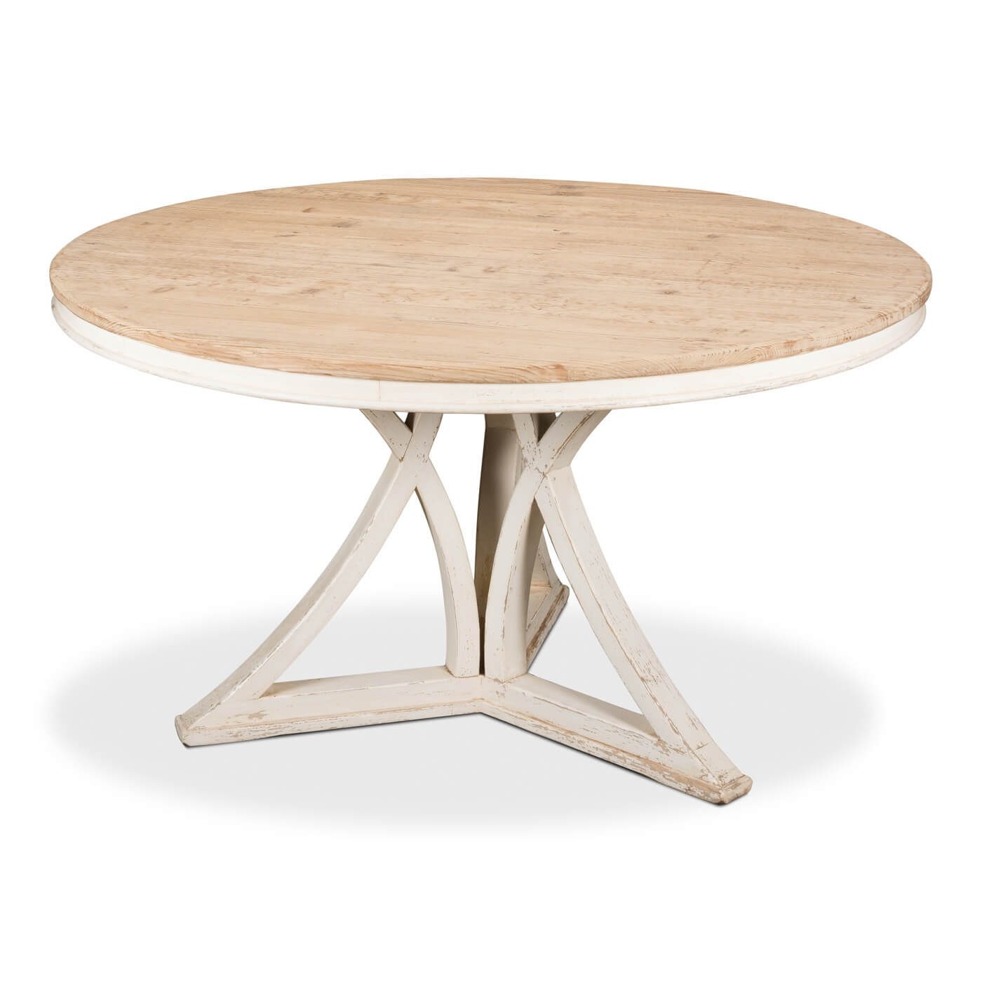 Modern Rustic Round Dining Table - English Georgian America