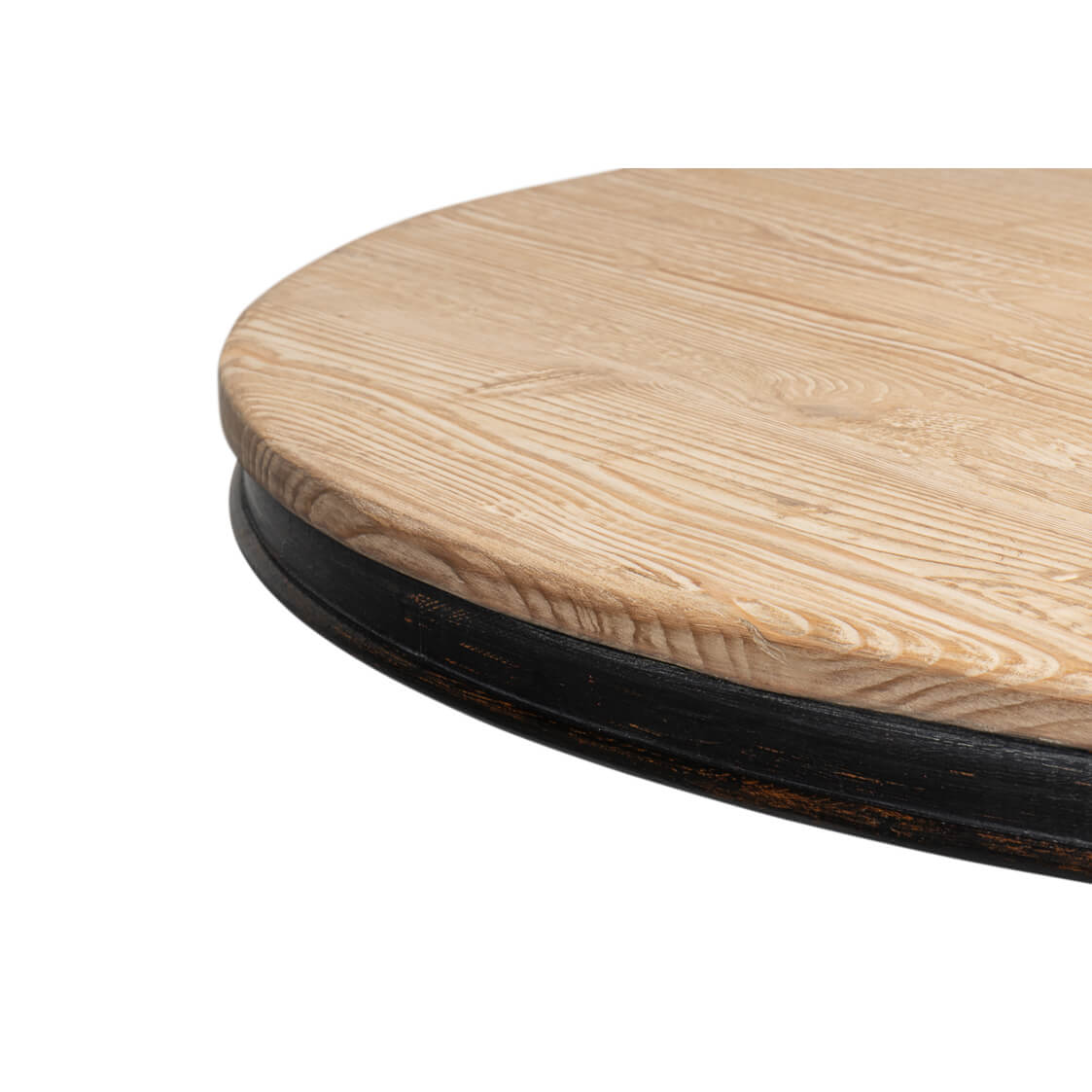 Modern Rustic Round Dining Table - Black - English Georgian America