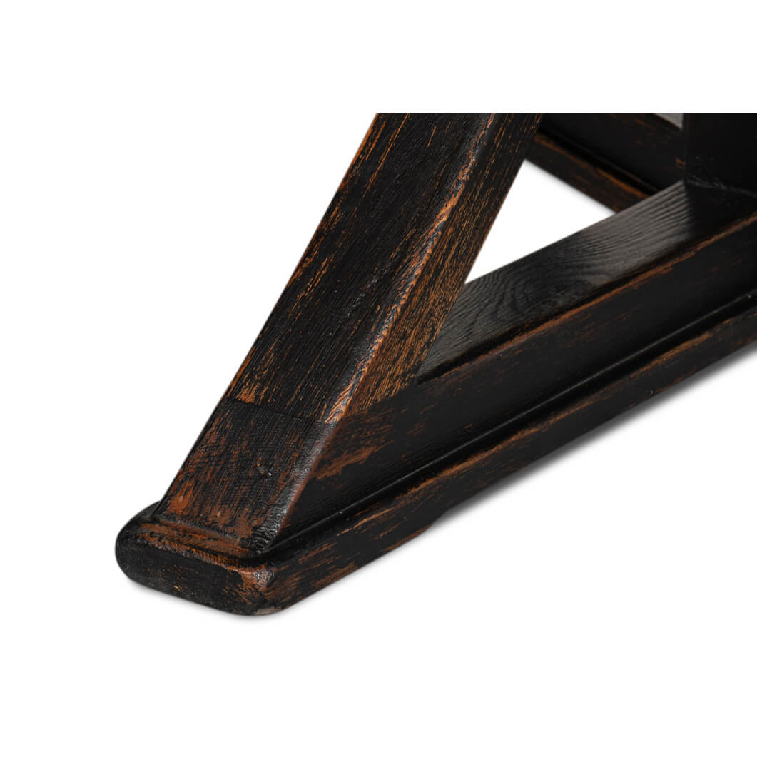 Modern Rustic Round Dining Table - Black - English Georgian America