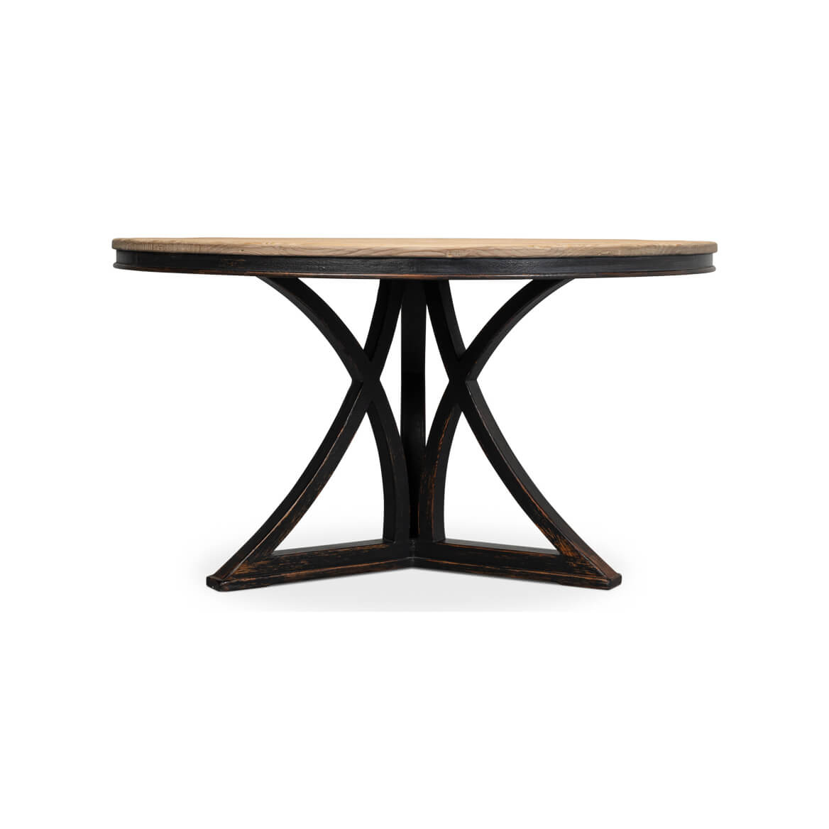 Modern Rustic Round Dining Table - Black - English Georgian America