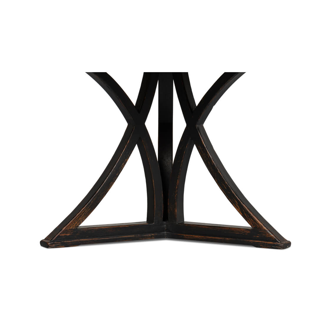 Modern Rustic Round Dining Table - Black - English Georgian America