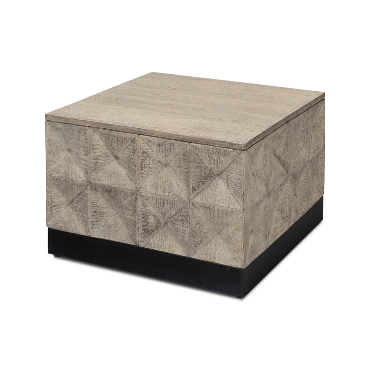 Modern Rustic Square Coffee Table, Small - English Georgian America