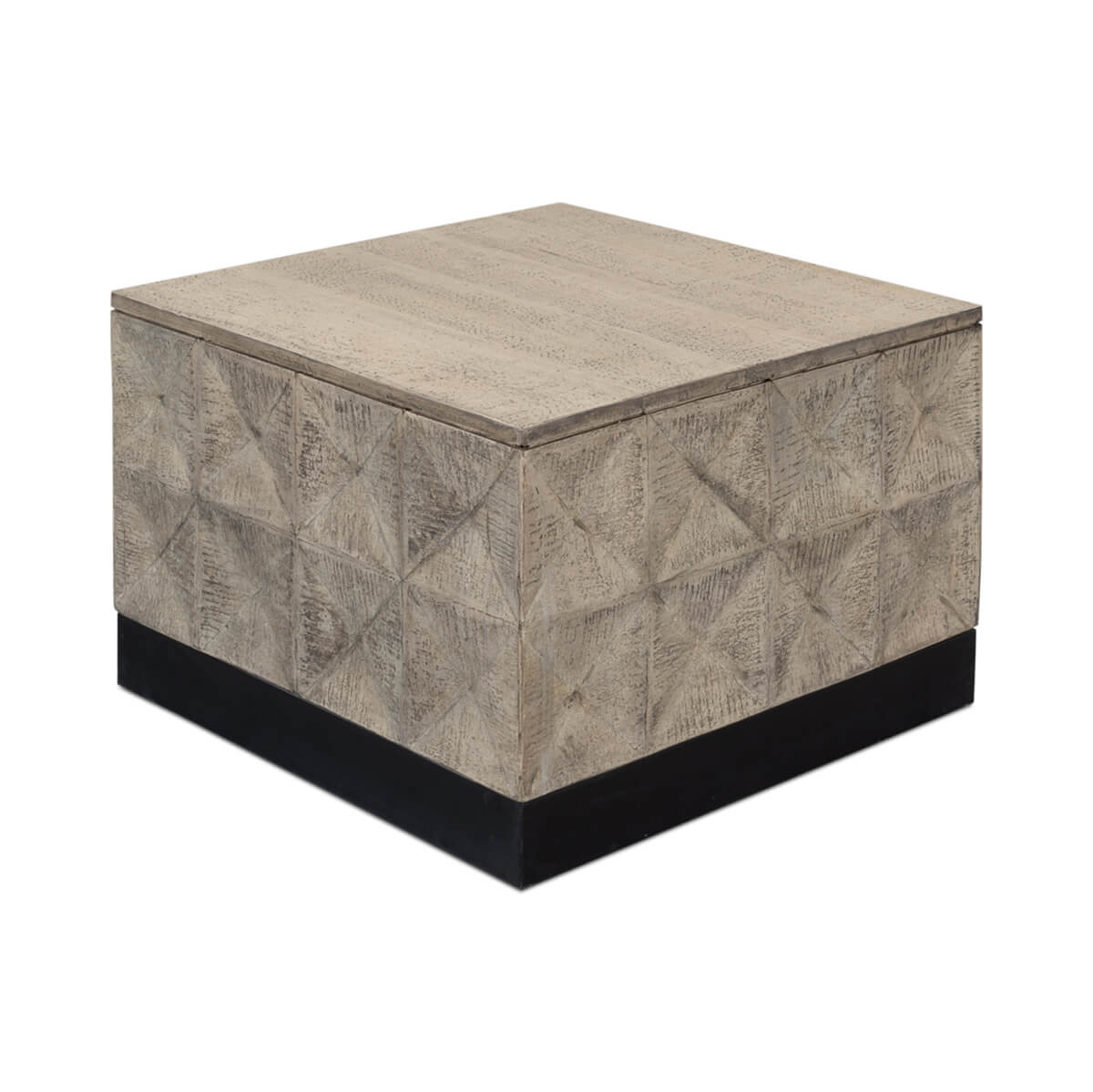 Modern Rustic Square Coffee Table, Small - English Georgian America