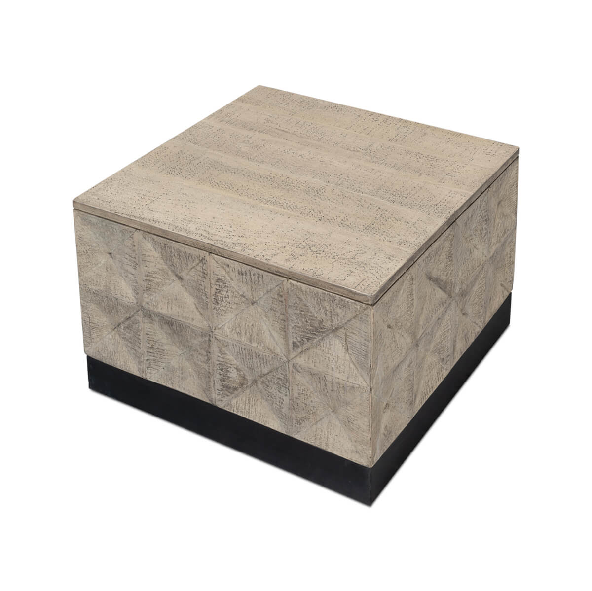 Modern Rustic Square Coffee Table, Small - English Georgian America