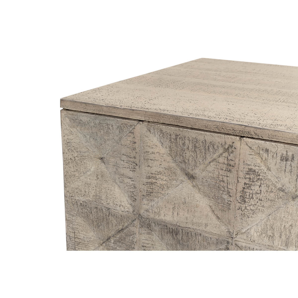Modern Rustic Square Coffee Table, Small - English Georgian America