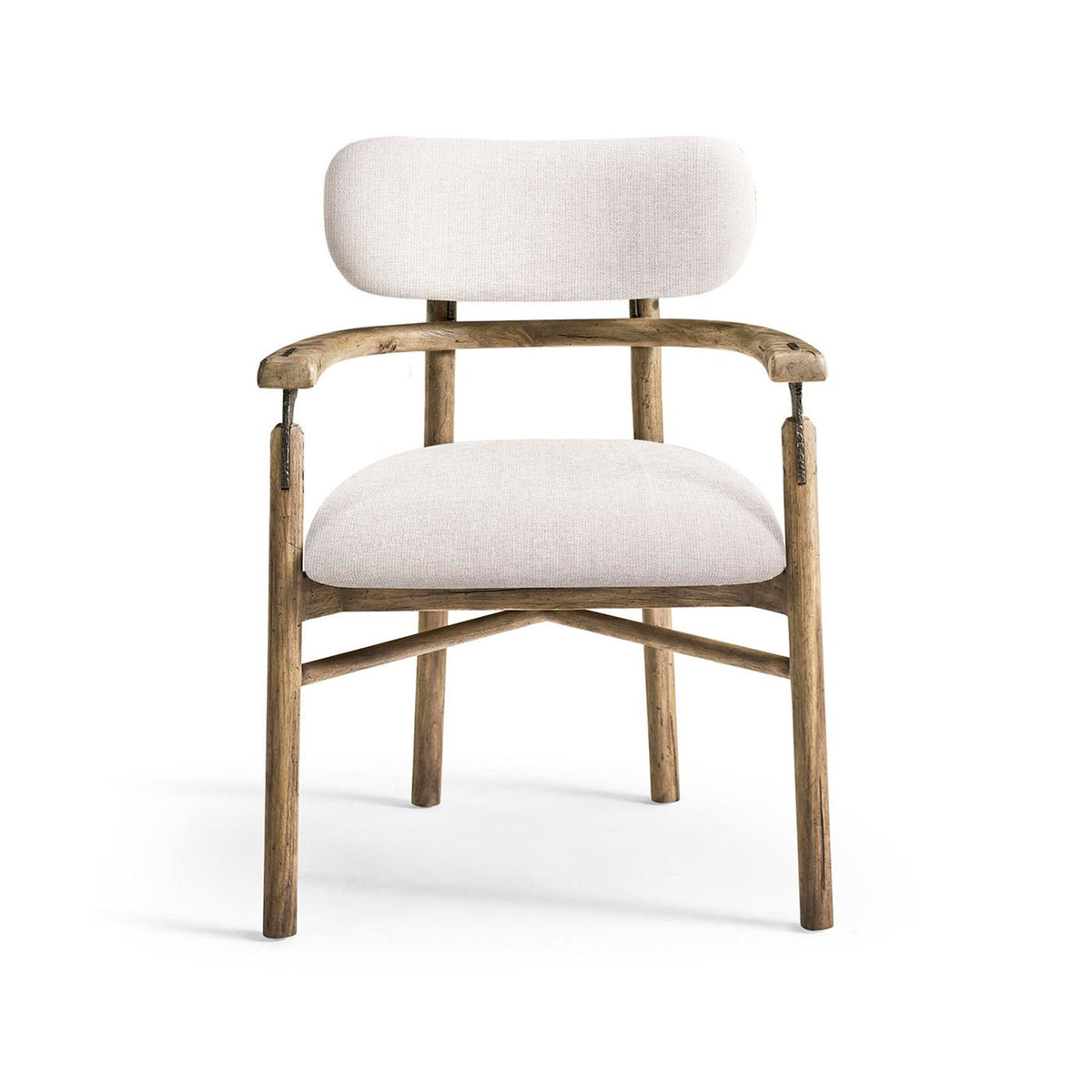 Modern Rustic Upholstered Armchair - English Georgian America