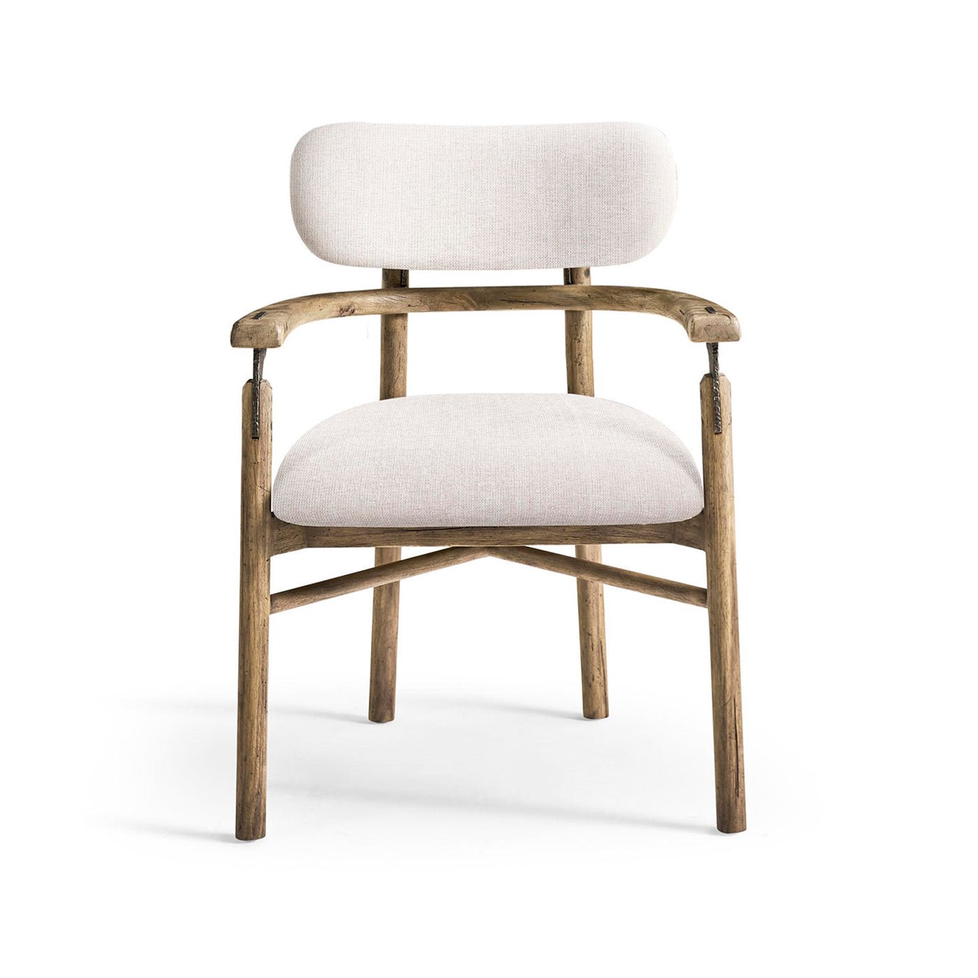 Modern Rustic Upholstered Armchair - English Georgian America