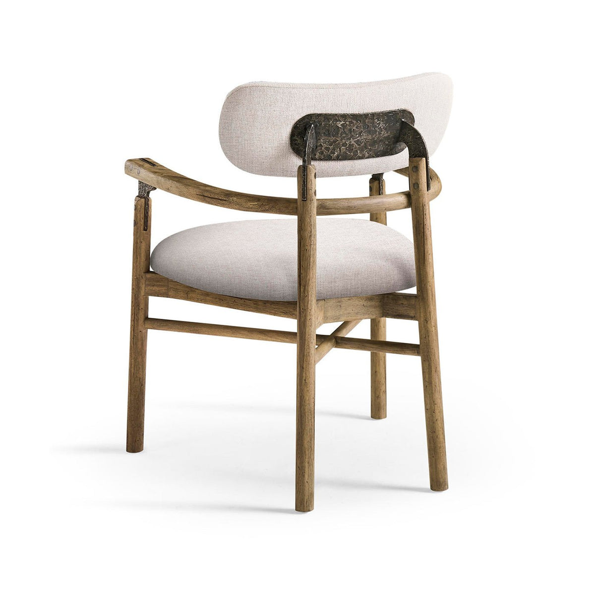 Modern Rustic Upholstered Armchair - English Georgian America