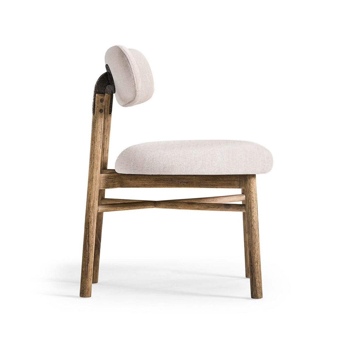 Modern Rustic Upholstered Side Chair - English Georgian America