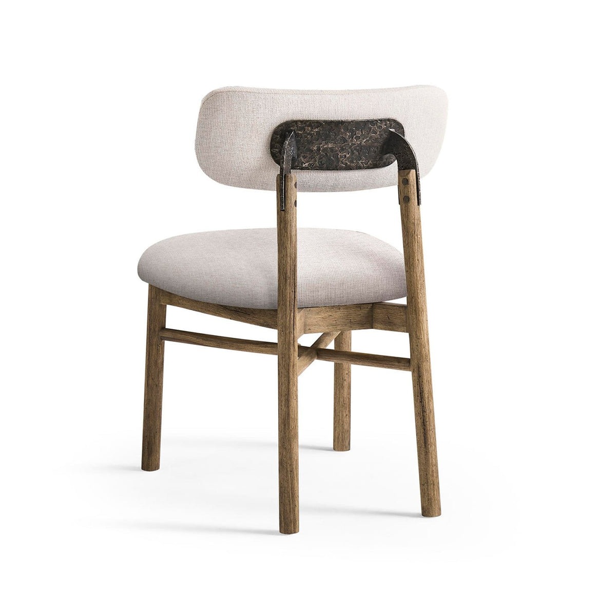 Modern Rustic Upholstered Side Chair - English Georgian America