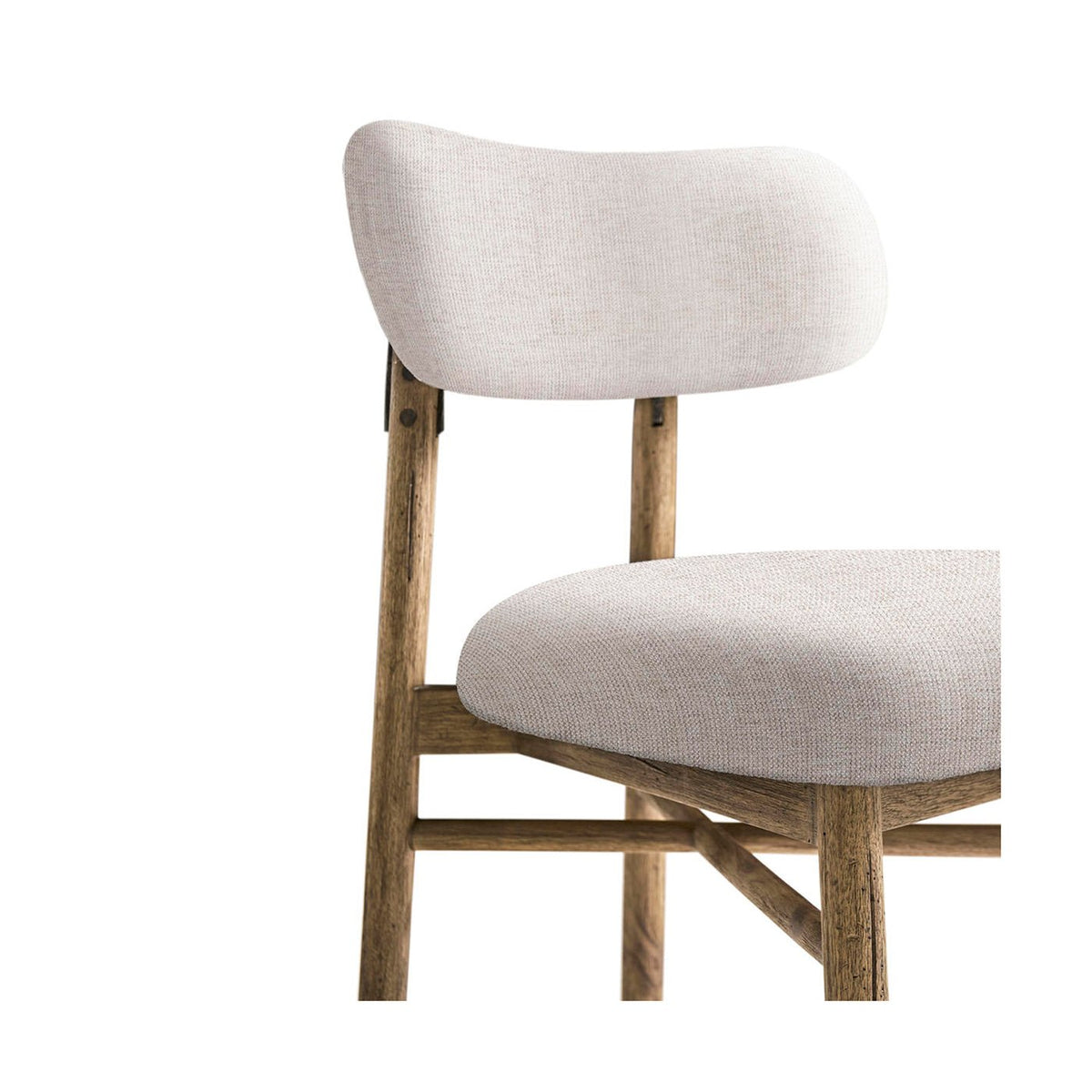 Modern Rustic Upholstered Side Chair - English Georgian America