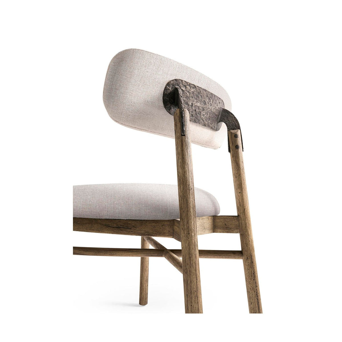 Modern Rustic Upholstered Side Chair - English Georgian America