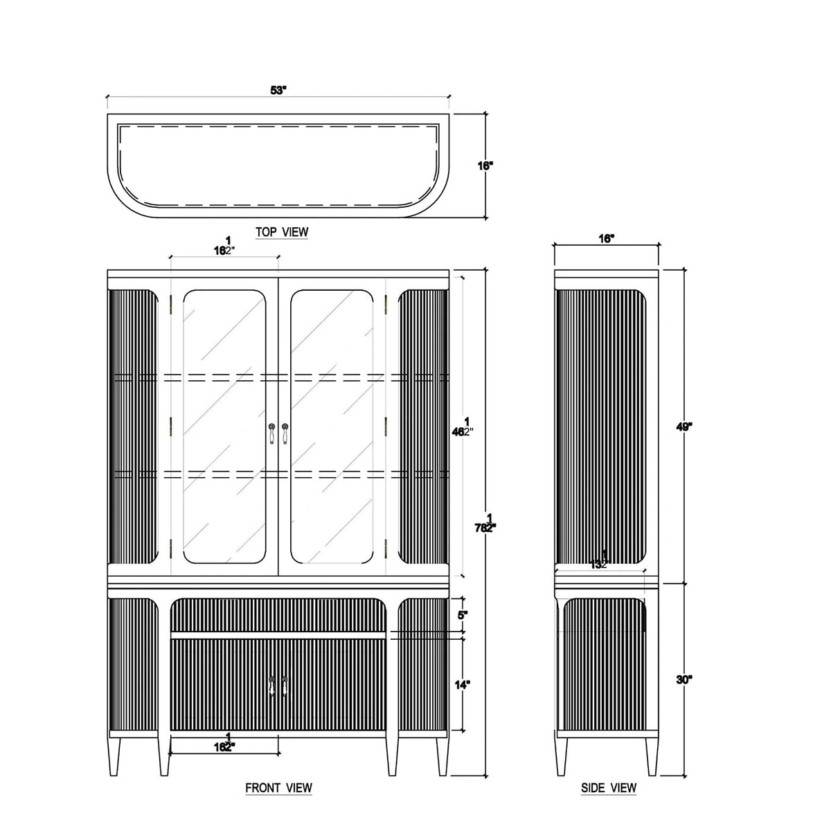 Modern Scandinavian Bookcase - English Georgian America