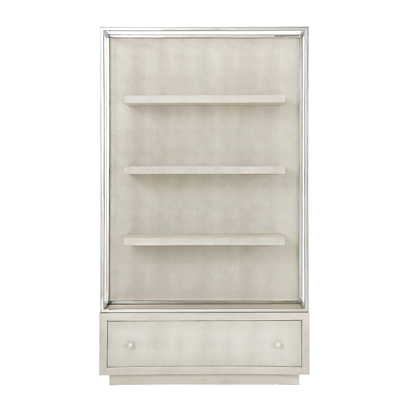 Modern Shagreen Bookcase - Light - English Georgian America