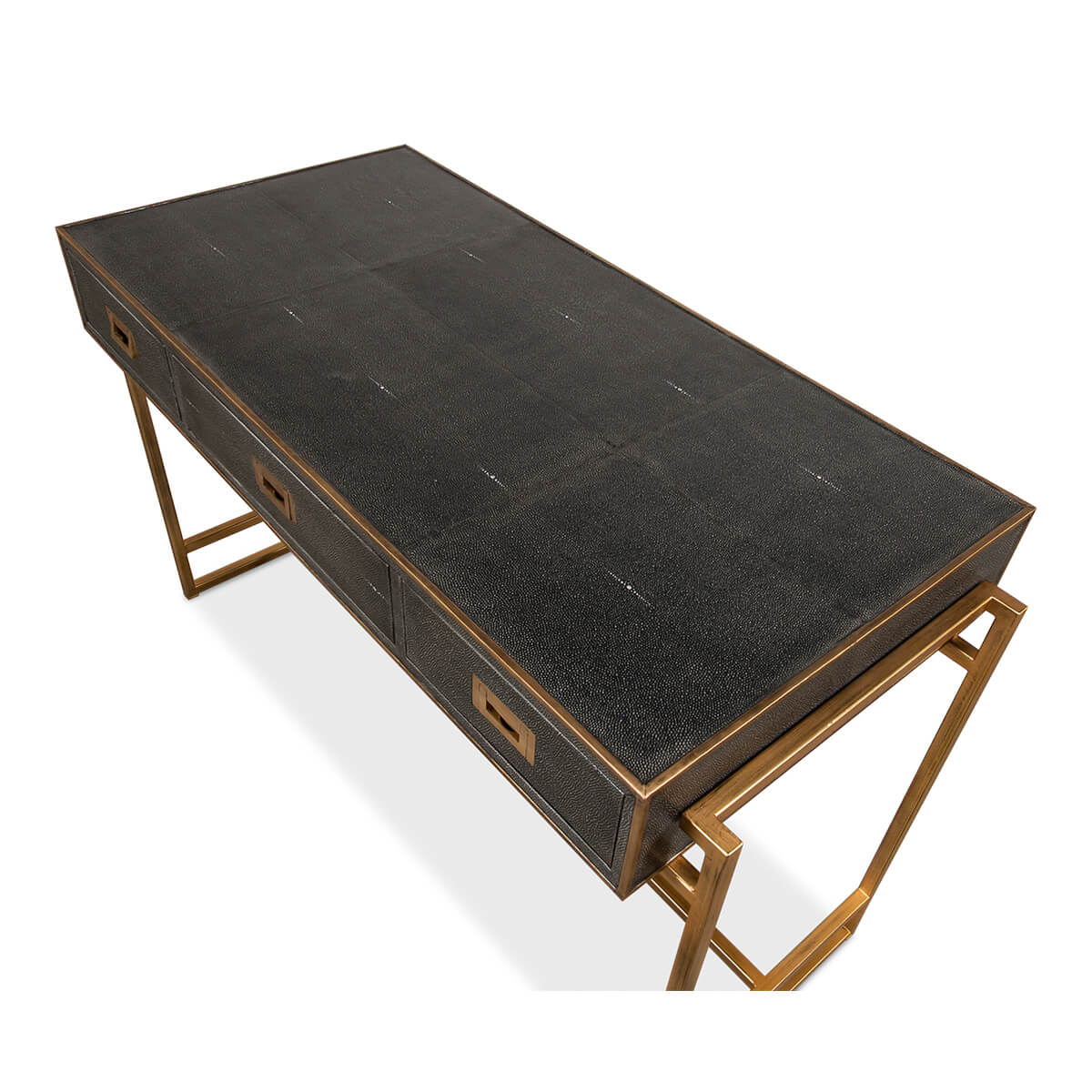 Modern Shagreen Leather Desk - English Georgian America