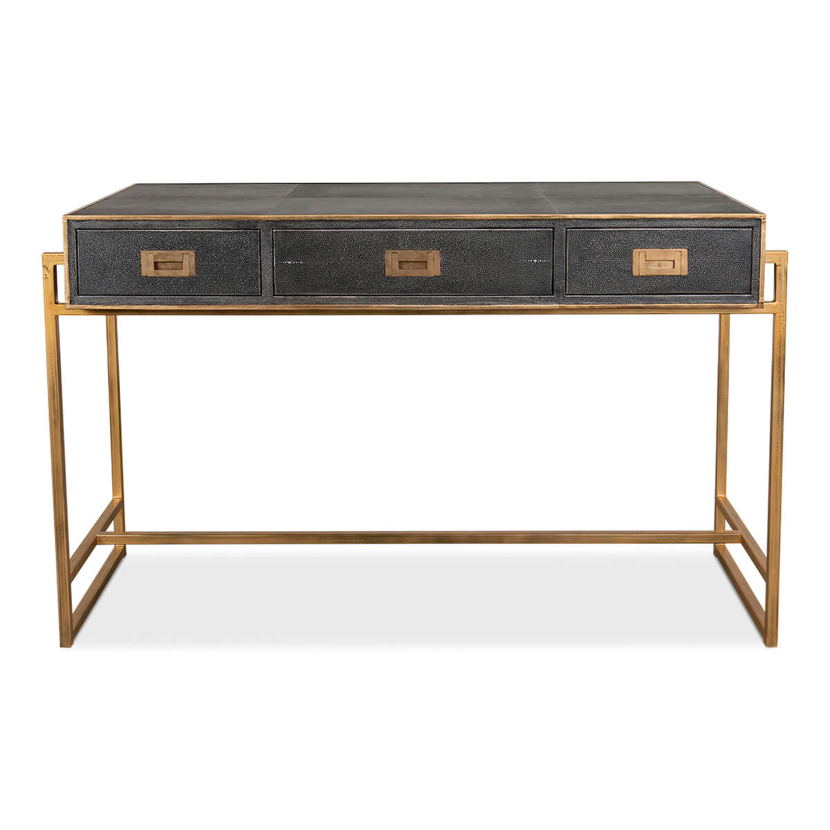 Modern Shagreen Leather Desk - English Georgian America
