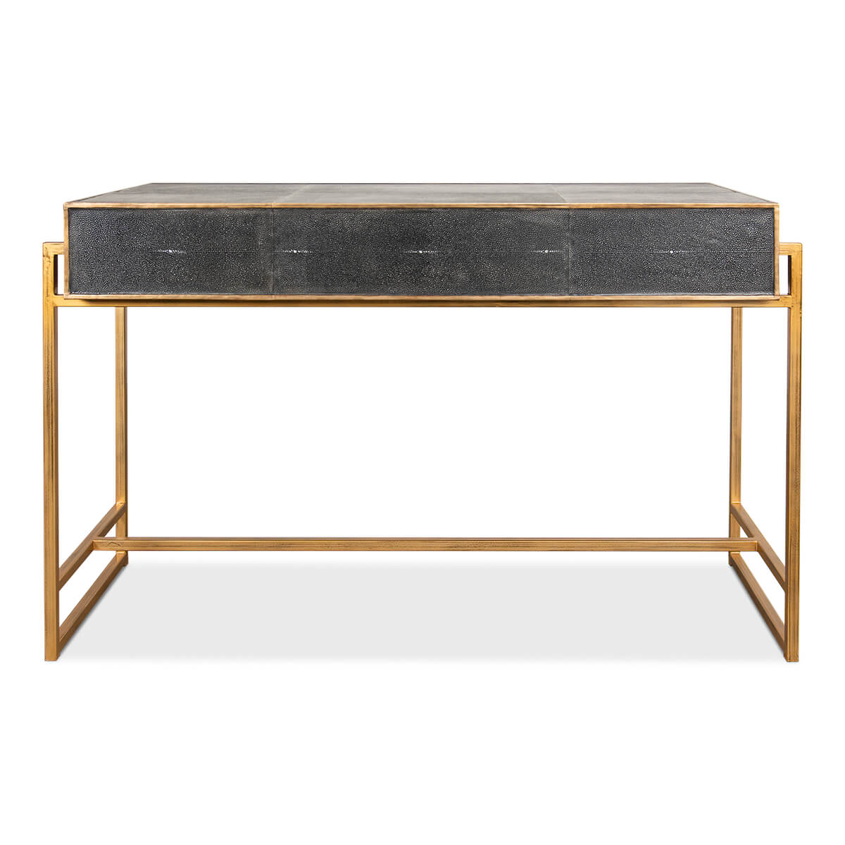 Modern Shagreen Leather Desk - English Georgian America