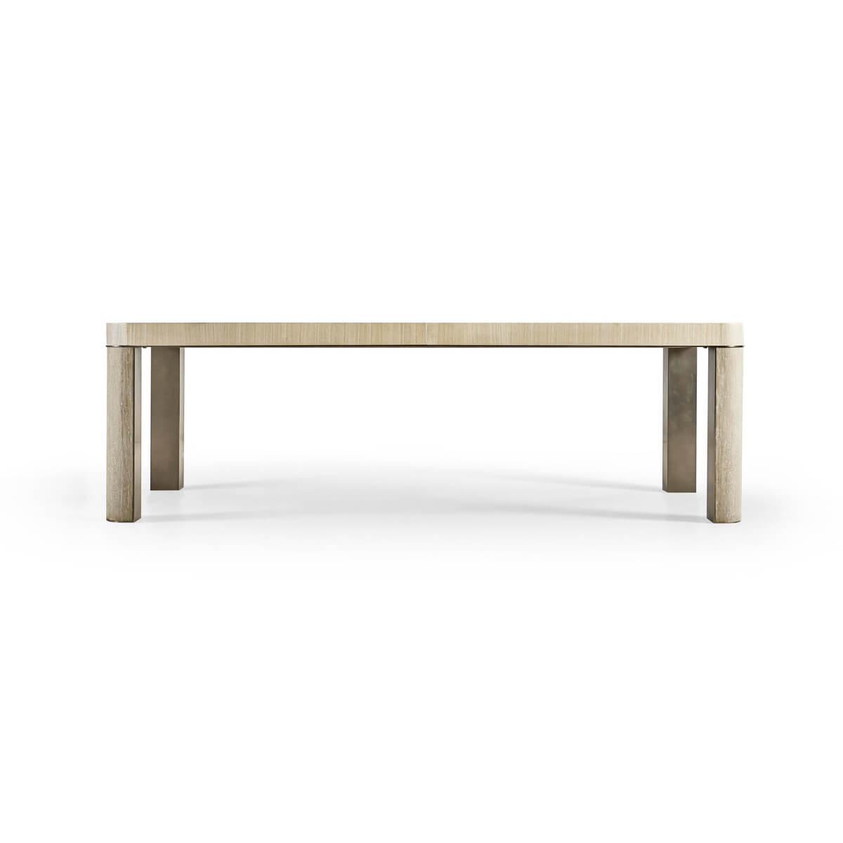 Modern Travertine Leg Extension Dining Table - English Georgian America