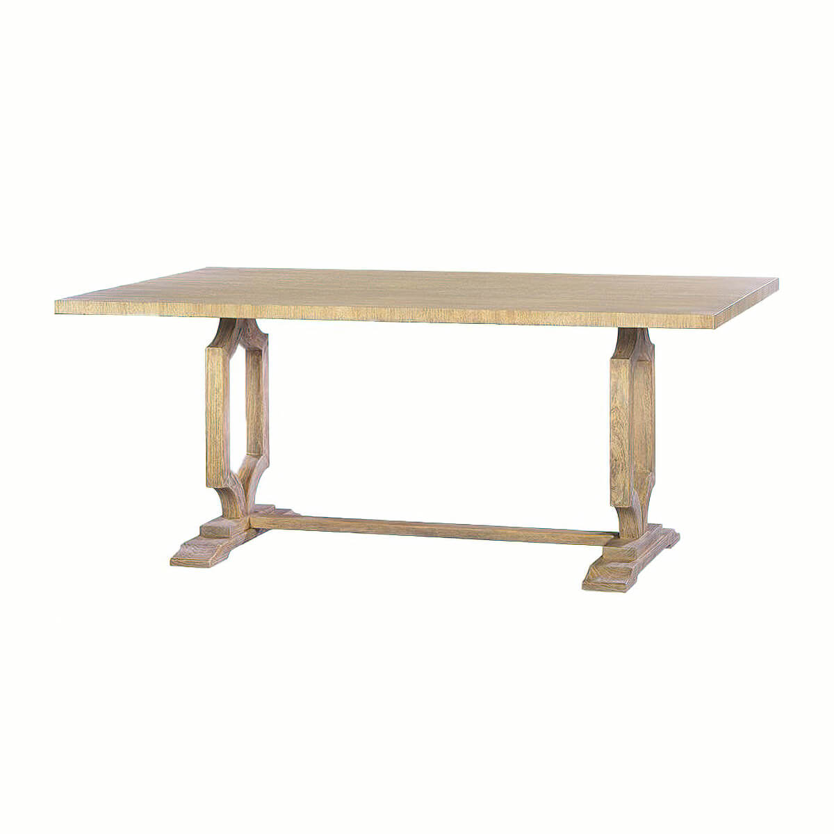 Modern Trestle End Dining Table - Greyed - English Georgian America