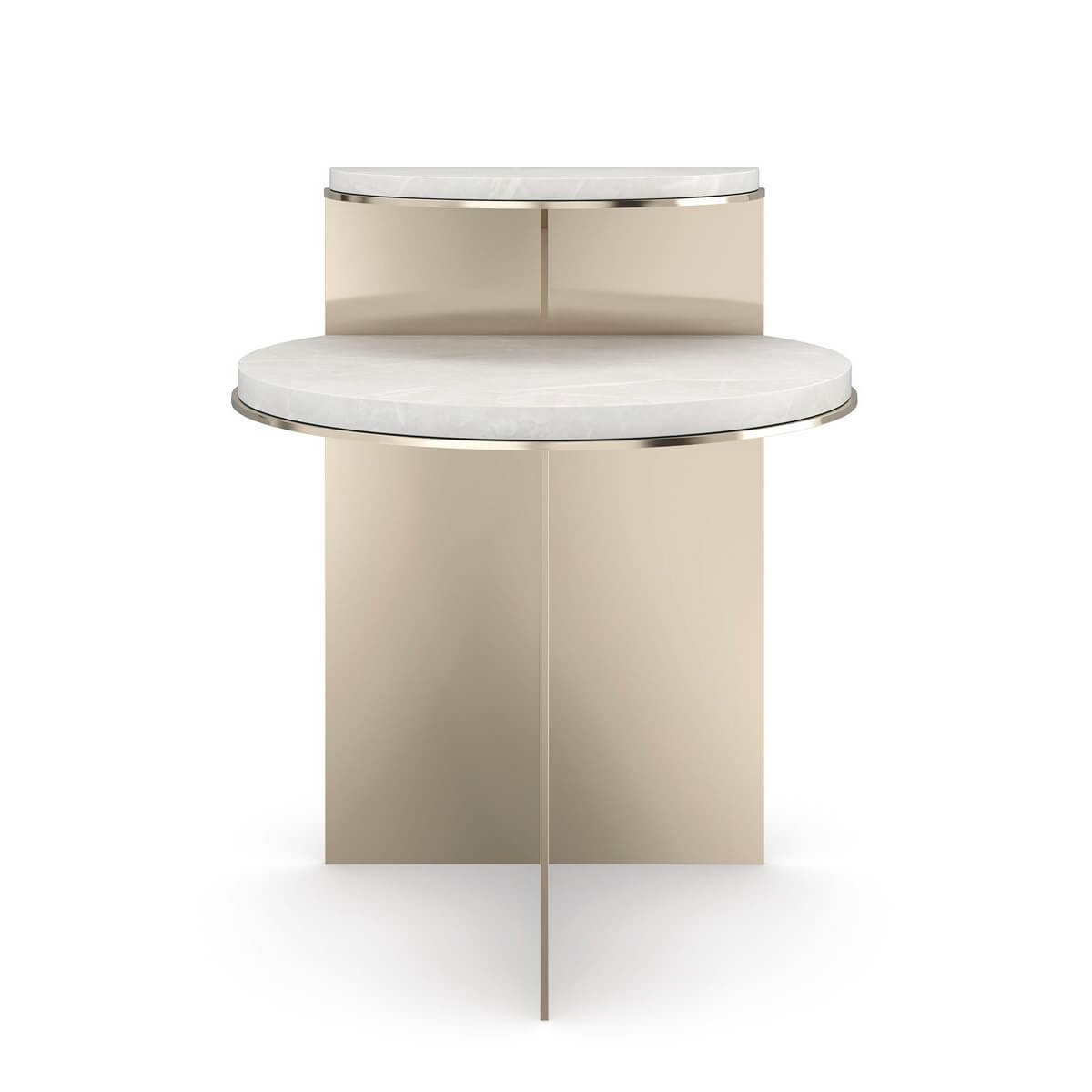 Modern Two Tier End Table - English Georgian America