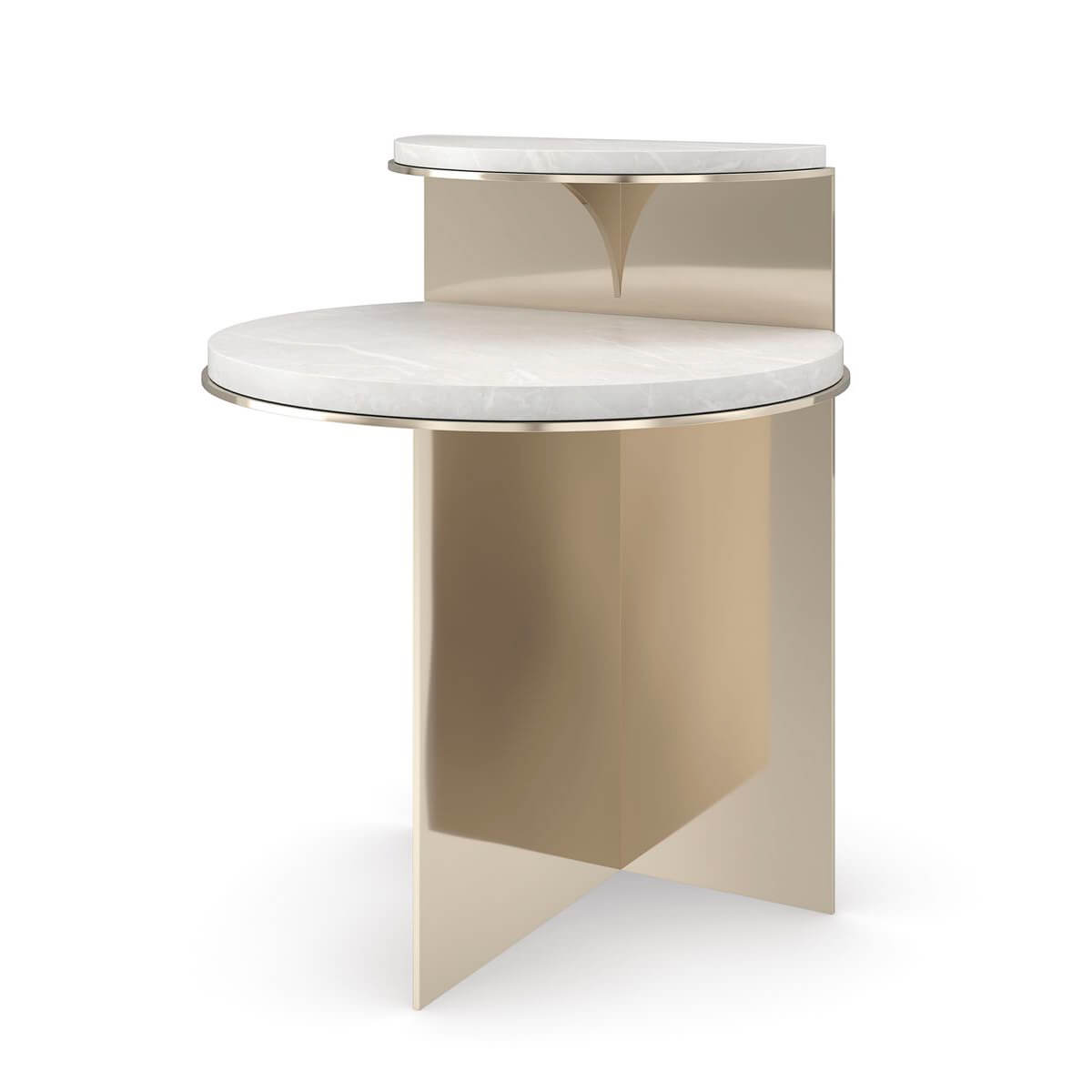 Modern Two Tier End Table - English Georgian America