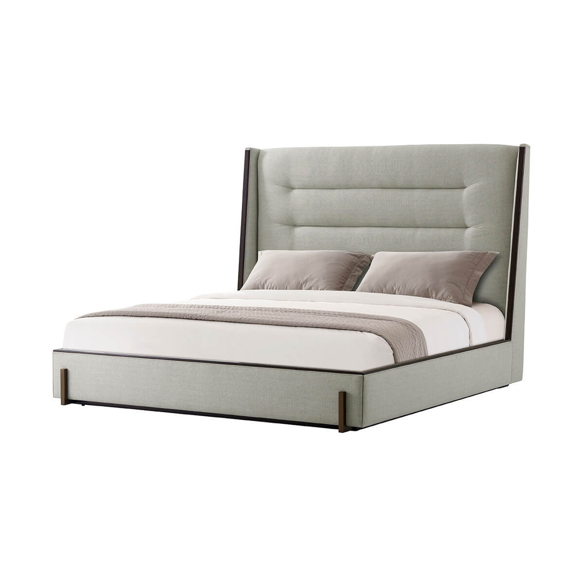 Modern Upholstered King Bed - English Georgian America