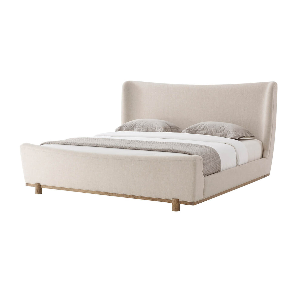 Modern Upholstered King Size Bed - English Georgian America