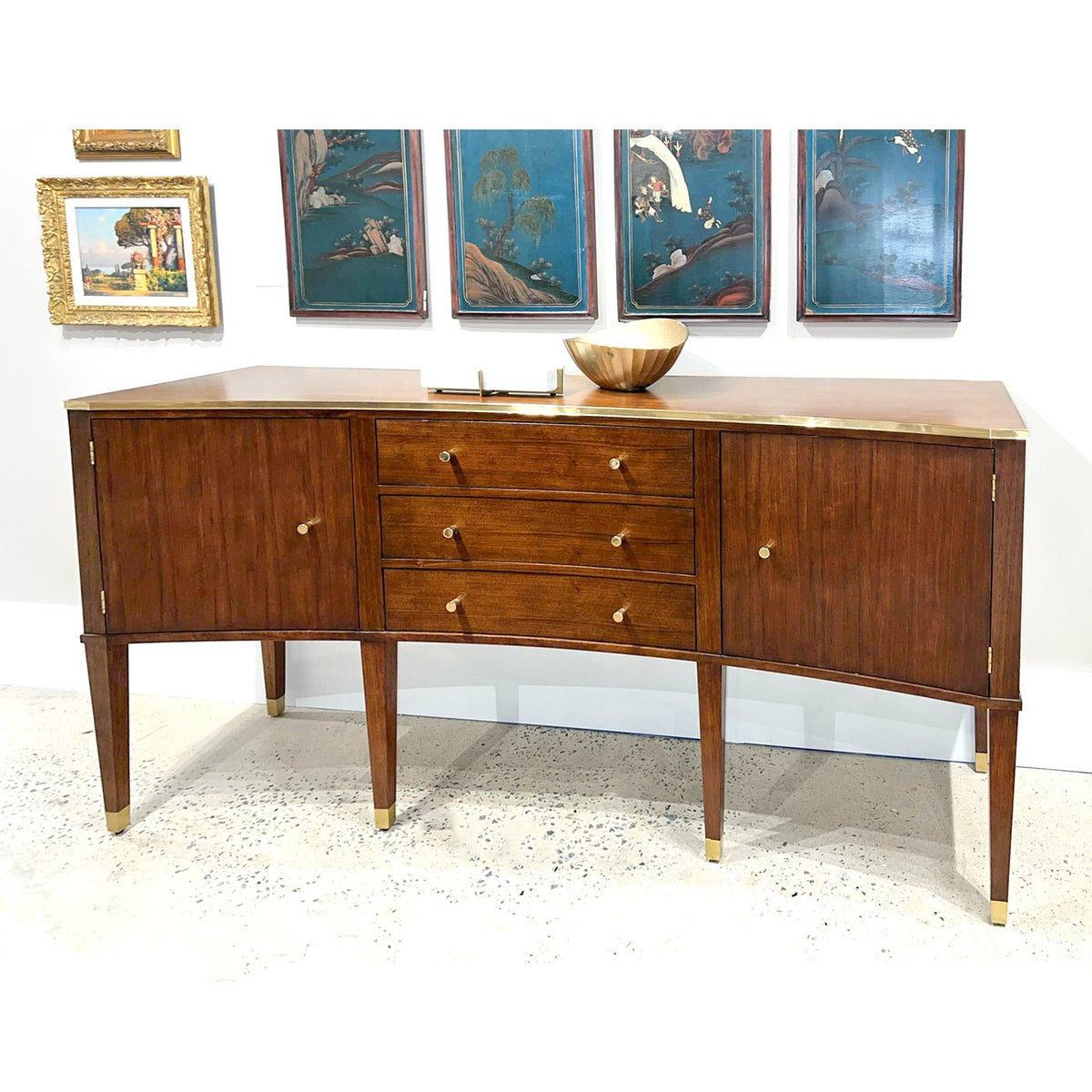 Modern Walnut Sideboard - English Georgian America